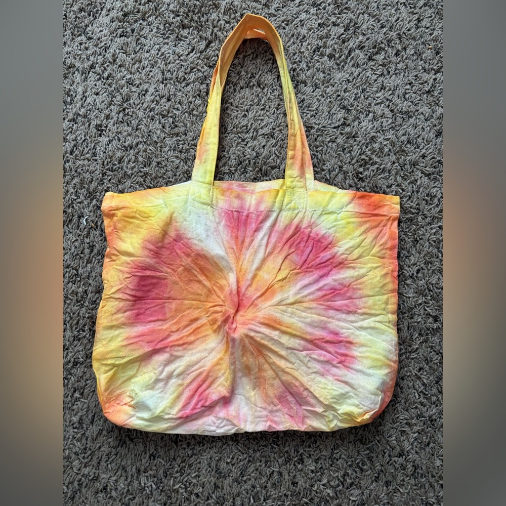 “Summer Sunburst” Handmade Tie Dye Tote Bag.